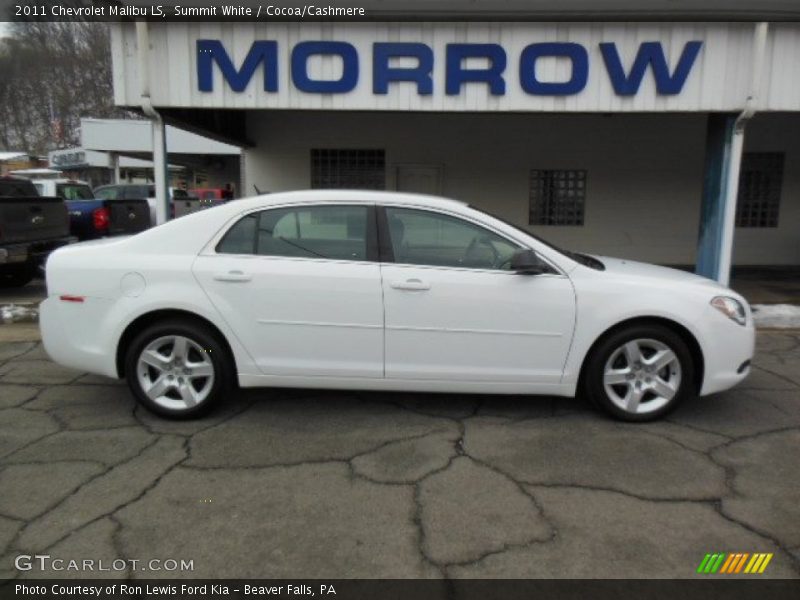 Summit White / Cocoa/Cashmere 2011 Chevrolet Malibu LS