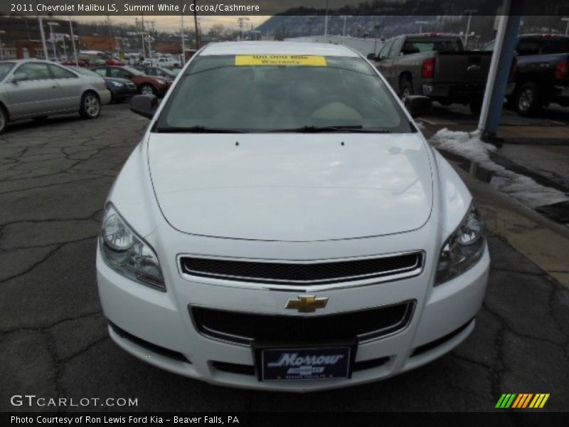 Summit White / Cocoa/Cashmere 2011 Chevrolet Malibu LS