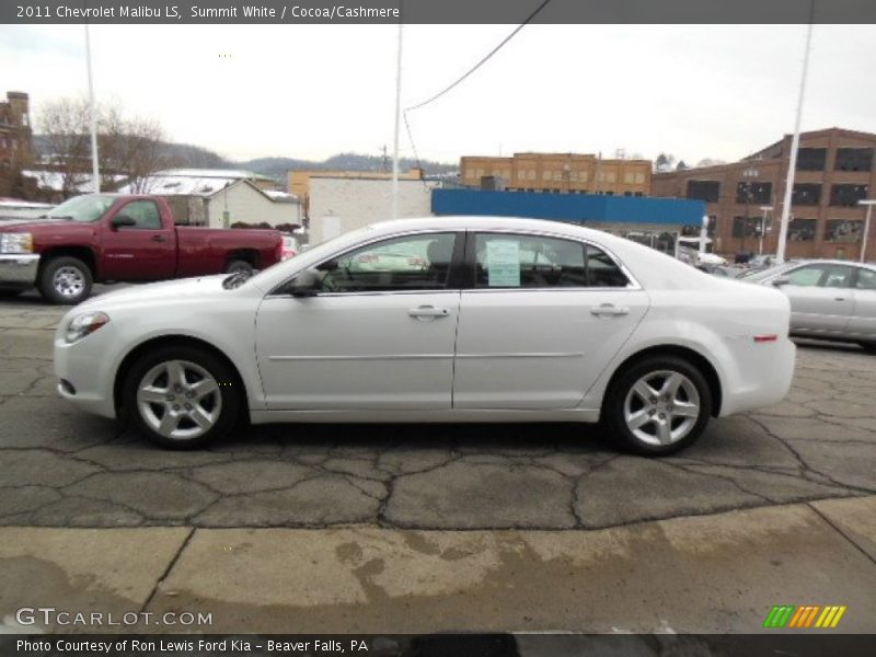 Summit White / Cocoa/Cashmere 2011 Chevrolet Malibu LS