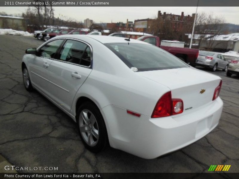 Summit White / Cocoa/Cashmere 2011 Chevrolet Malibu LS