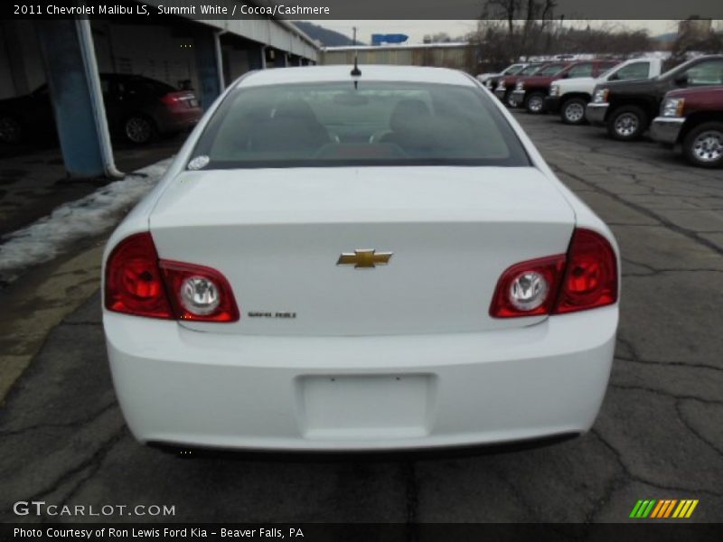 Summit White / Cocoa/Cashmere 2011 Chevrolet Malibu LS