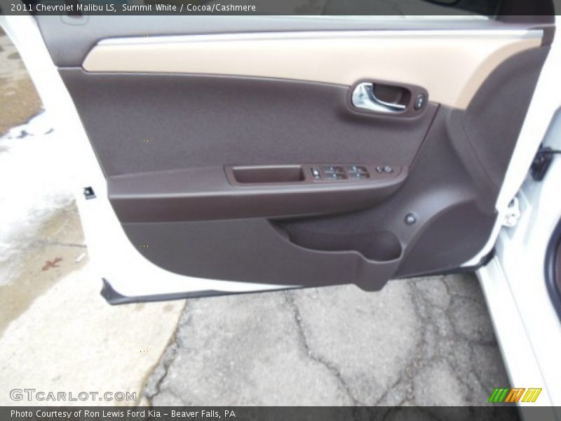 Summit White / Cocoa/Cashmere 2011 Chevrolet Malibu LS