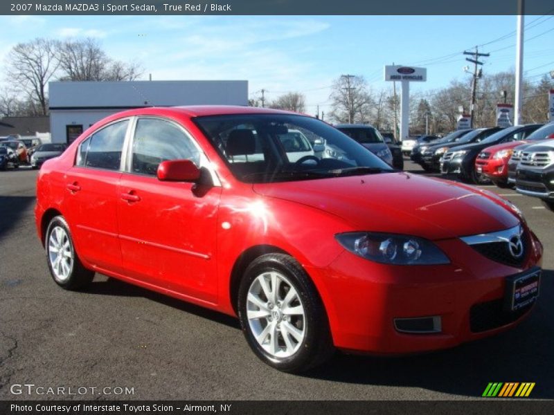 True Red / Black 2007 Mazda MAZDA3 i Sport Sedan