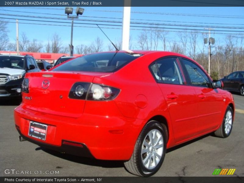 True Red / Black 2007 Mazda MAZDA3 i Sport Sedan