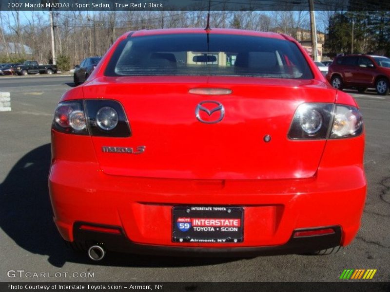 True Red / Black 2007 Mazda MAZDA3 i Sport Sedan
