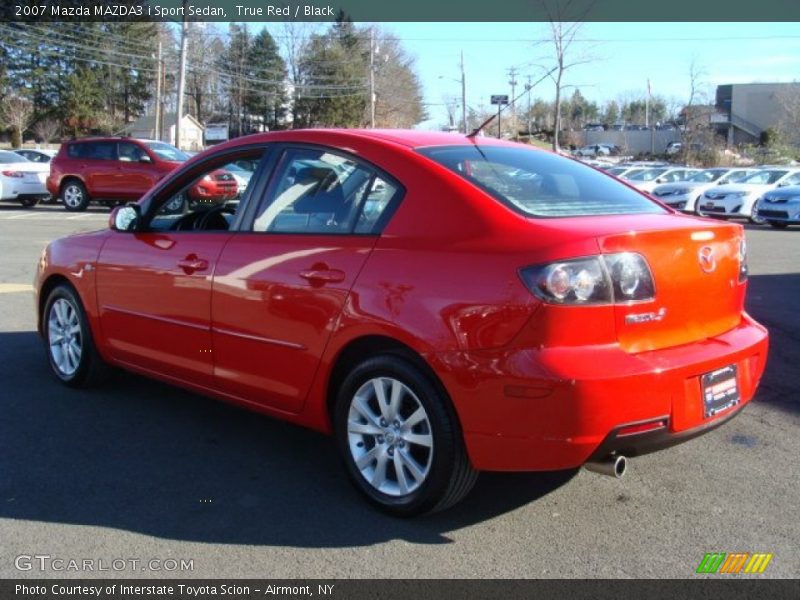 True Red / Black 2007 Mazda MAZDA3 i Sport Sedan