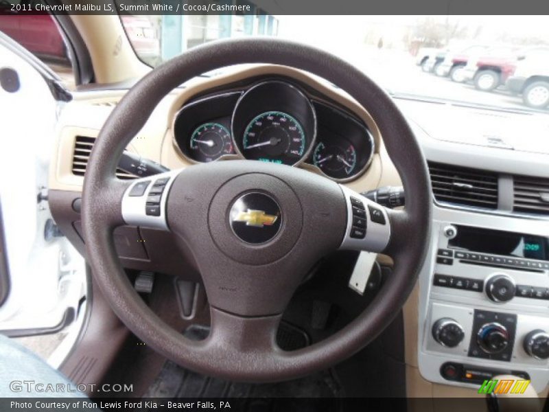 Summit White / Cocoa/Cashmere 2011 Chevrolet Malibu LS