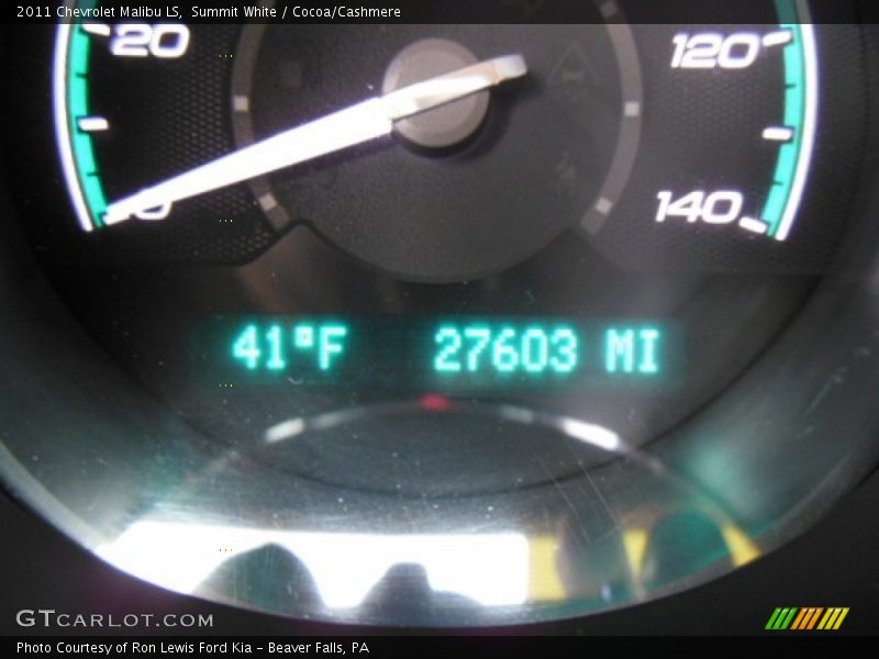 Summit White / Cocoa/Cashmere 2011 Chevrolet Malibu LS