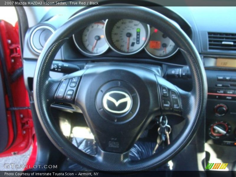 True Red / Black 2007 Mazda MAZDA3 i Sport Sedan