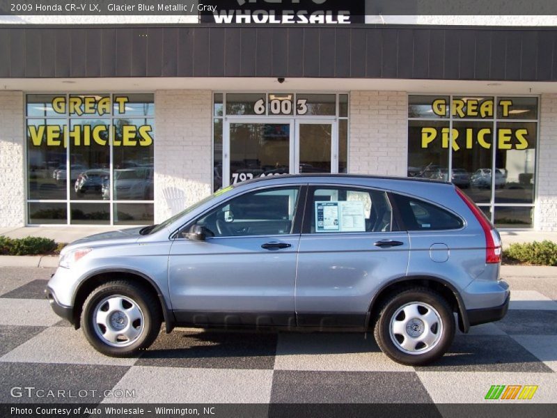 Glacier Blue Metallic / Gray 2009 Honda CR-V LX