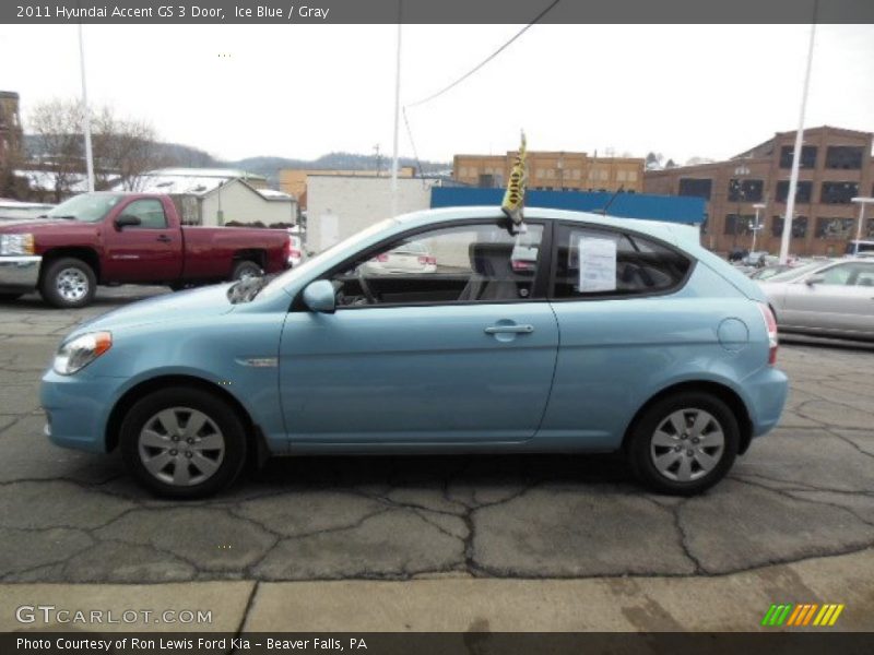 Ice Blue / Gray 2011 Hyundai Accent GS 3 Door