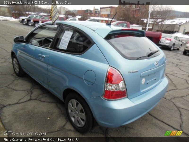 Ice Blue / Gray 2011 Hyundai Accent GS 3 Door