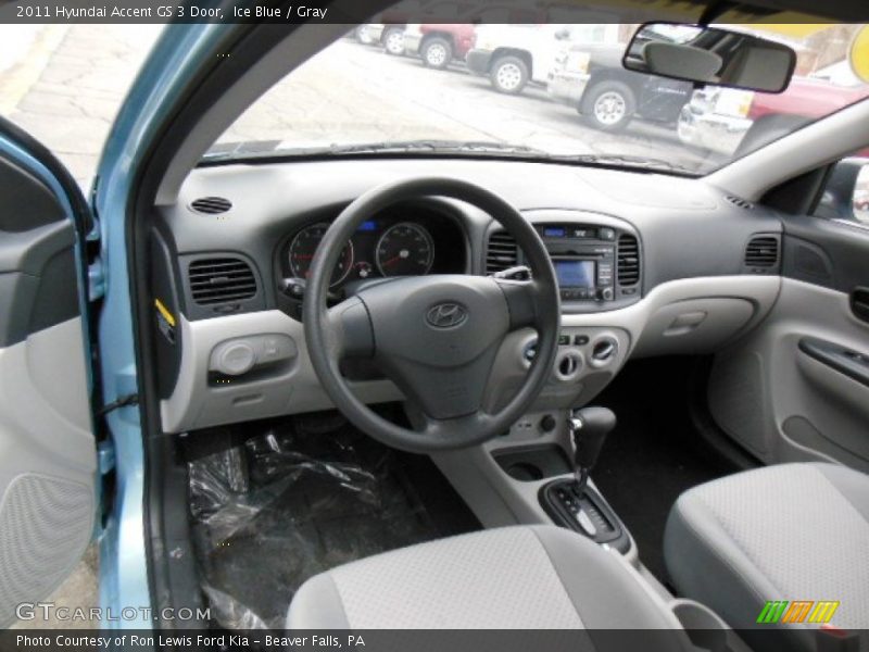 Ice Blue / Gray 2011 Hyundai Accent GS 3 Door