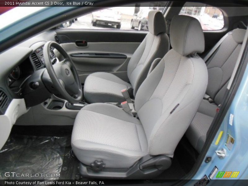 Ice Blue / Gray 2011 Hyundai Accent GS 3 Door