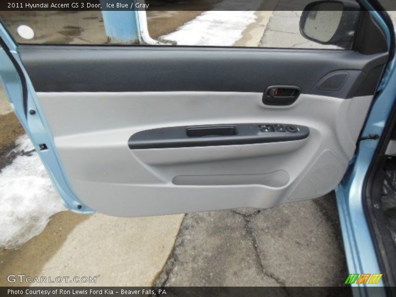 Ice Blue / Gray 2011 Hyundai Accent GS 3 Door