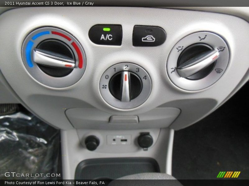 Ice Blue / Gray 2011 Hyundai Accent GS 3 Door