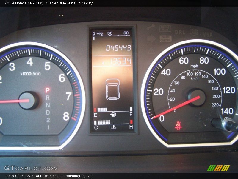 Glacier Blue Metallic / Gray 2009 Honda CR-V LX