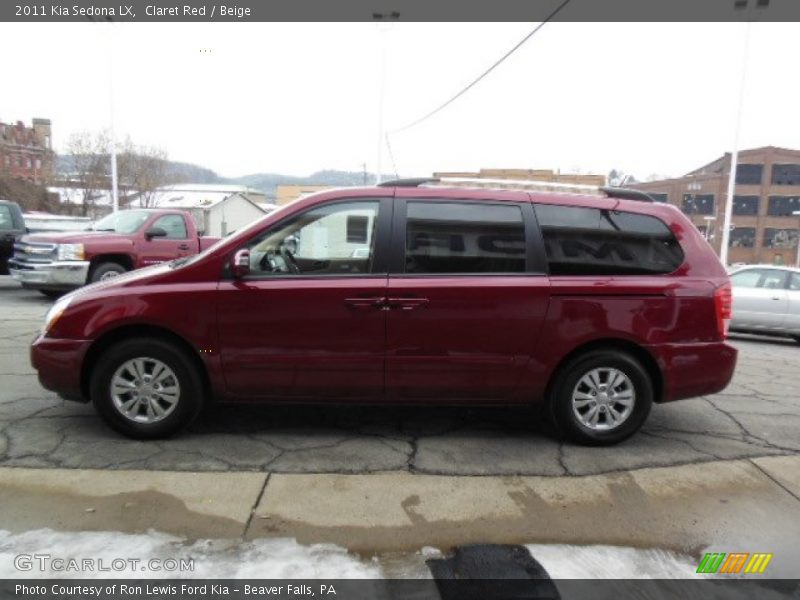 Claret Red / Beige 2011 Kia Sedona LX