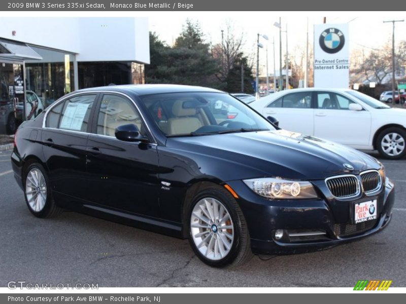 Monaco Blue Metallic / Beige 2009 BMW 3 Series 335xi Sedan