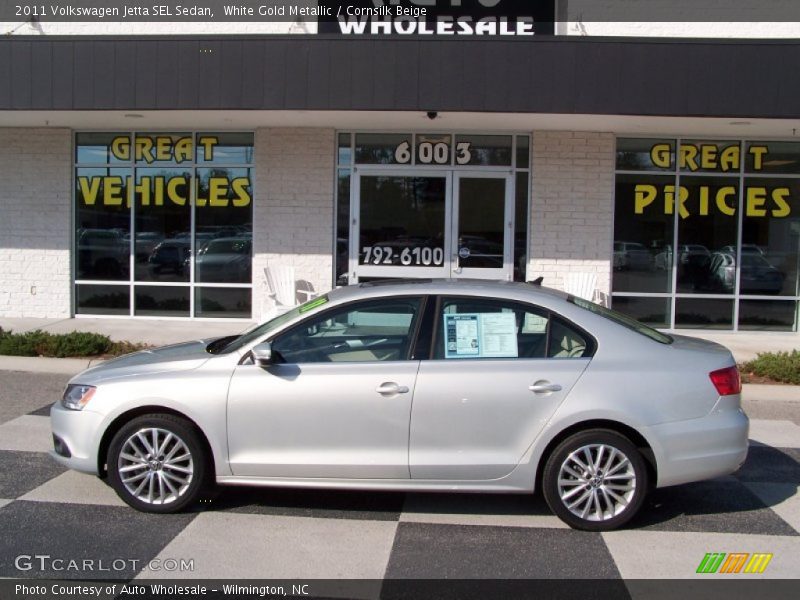 White Gold Metallic / Cornsilk Beige 2011 Volkswagen Jetta SEL Sedan