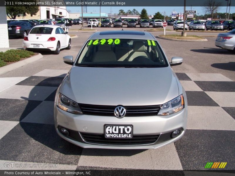White Gold Metallic / Cornsilk Beige 2011 Volkswagen Jetta SEL Sedan