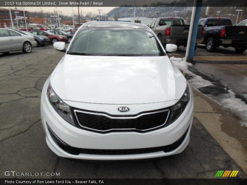 Snow White Pearl / Beige 2013 Kia Optima SX Limited
