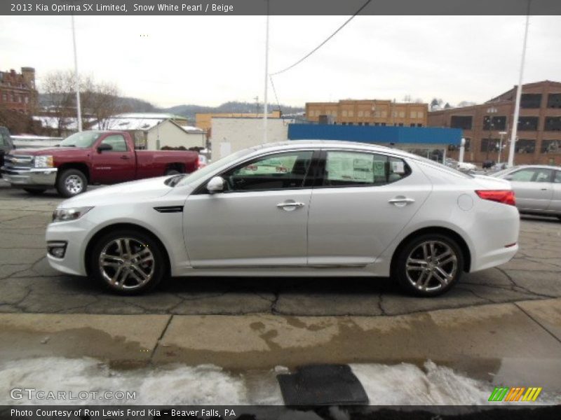Snow White Pearl / Beige 2013 Kia Optima SX Limited