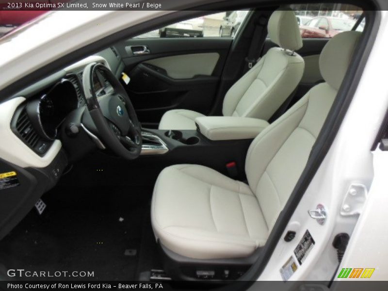 Front Seat of 2013 Optima SX Limited