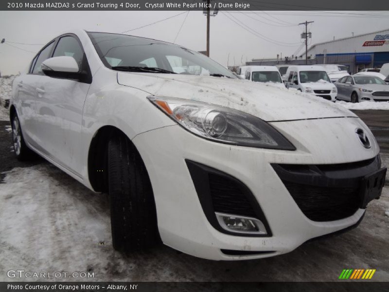 Crystal White Pearl Mica / Dune Beige 2010 Mazda MAZDA3 s Grand Touring 4 Door