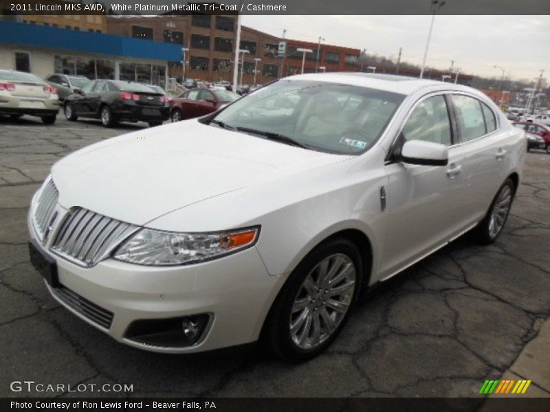 White Platinum Metallic Tri-Coat / Cashmere 2011 Lincoln MKS AWD