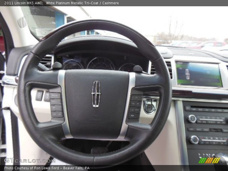 White Platinum Metallic Tri-Coat / Cashmere 2011 Lincoln MKS AWD