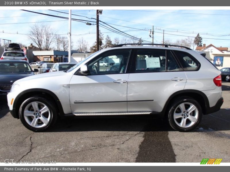 Titanium Silver Metallic / Black 2010 BMW X5 xDrive30i