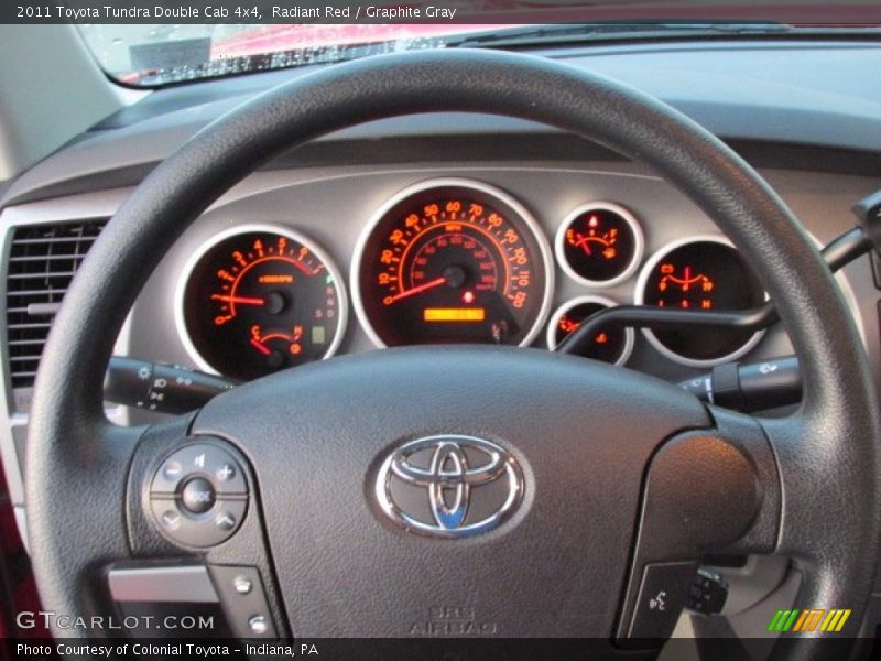 Radiant Red / Graphite Gray 2011 Toyota Tundra Double Cab 4x4