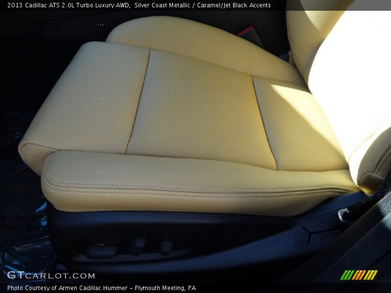 Silver Coast Metallic / Caramel/Jet Black Accents 2013 Cadillac ATS 2.0L Turbo Luxury AWD