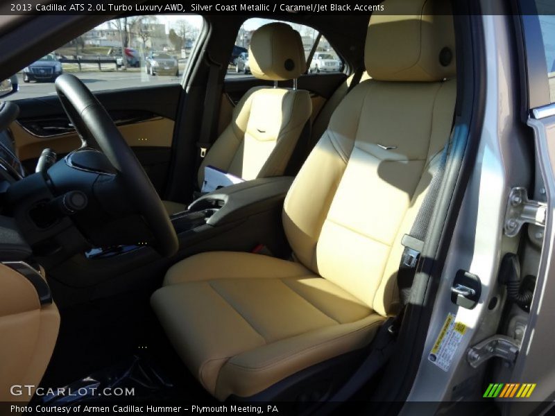 Silver Coast Metallic / Caramel/Jet Black Accents 2013 Cadillac ATS 2.0L Turbo Luxury AWD