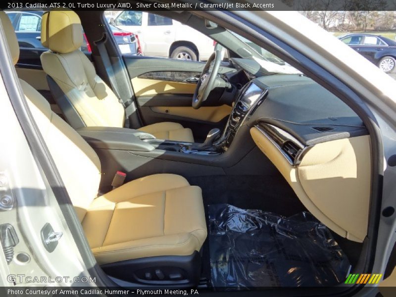 Silver Coast Metallic / Caramel/Jet Black Accents 2013 Cadillac ATS 2.0L Turbo Luxury AWD