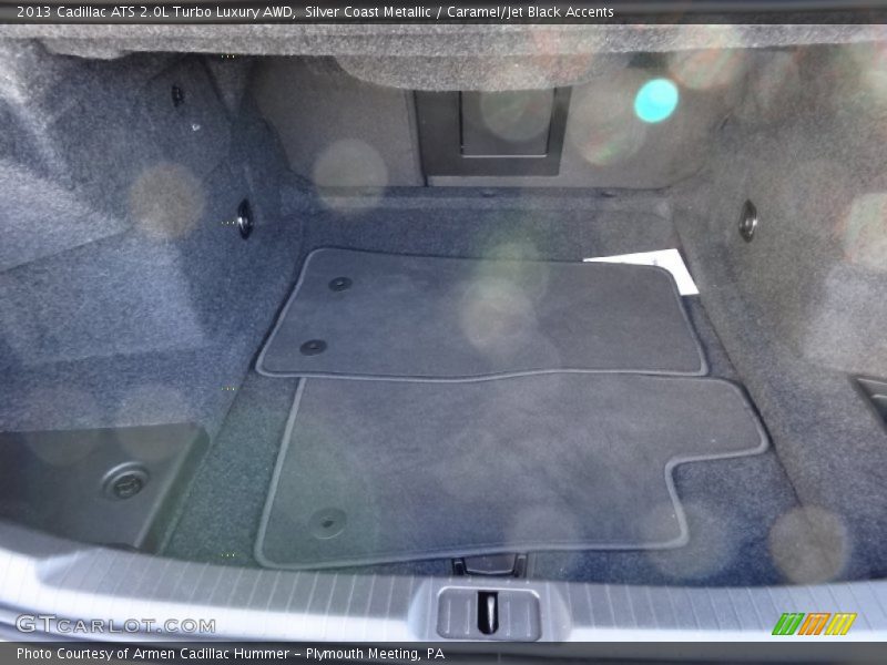 Silver Coast Metallic / Caramel/Jet Black Accents 2013 Cadillac ATS 2.0L Turbo Luxury AWD