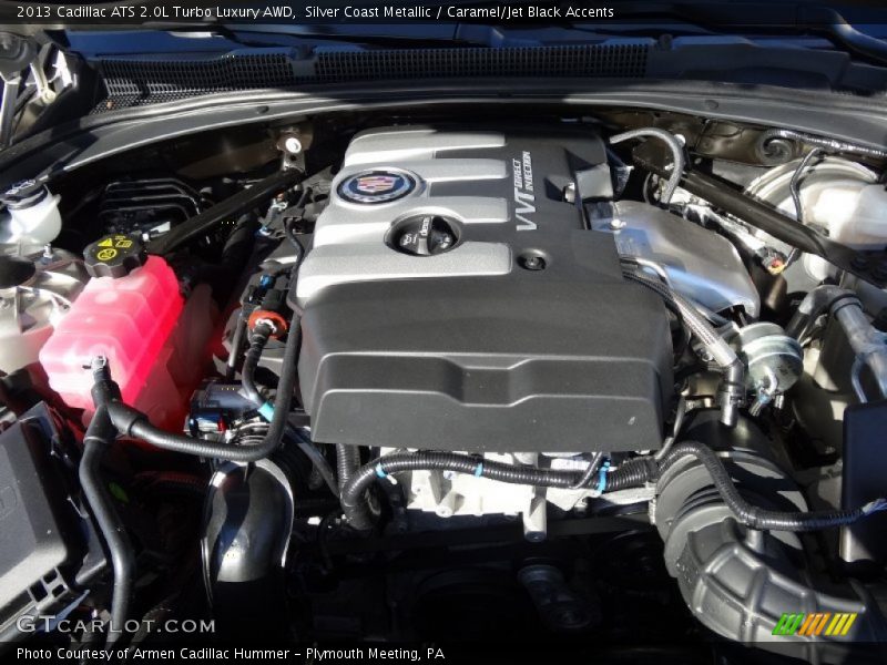 Silver Coast Metallic / Caramel/Jet Black Accents 2013 Cadillac ATS 2.0L Turbo Luxury AWD