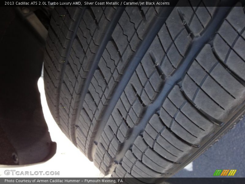 Silver Coast Metallic / Caramel/Jet Black Accents 2013 Cadillac ATS 2.0L Turbo Luxury AWD