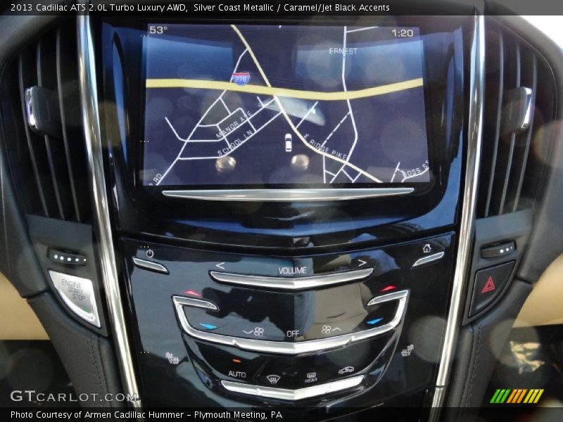 Silver Coast Metallic / Caramel/Jet Black Accents 2013 Cadillac ATS 2.0L Turbo Luxury AWD