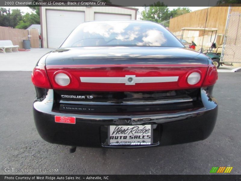 Black / Graphite Gray 2003 Chevrolet Cavalier LS Coupe