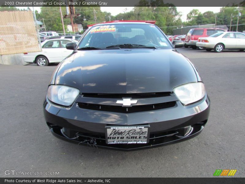 Black / Graphite Gray 2003 Chevrolet Cavalier LS Coupe