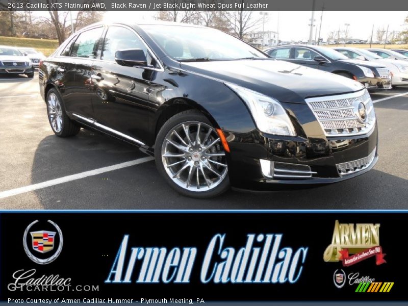 Black Raven / Jet Black/Light Wheat Opus Full Leather 2013 Cadillac XTS Platinum AWD