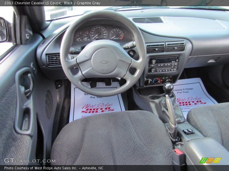 Black / Graphite Gray 2003 Chevrolet Cavalier LS Coupe