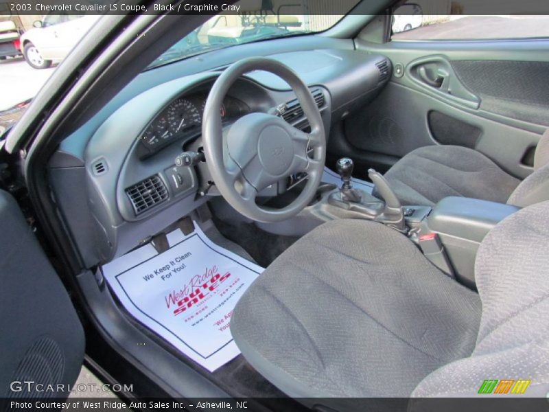 Black / Graphite Gray 2003 Chevrolet Cavalier LS Coupe