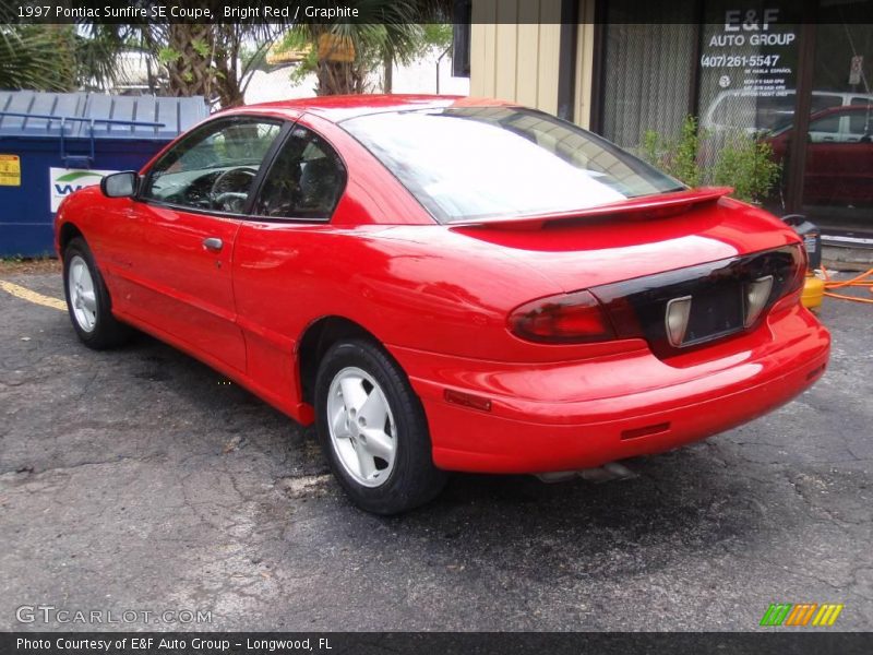 Bright Red / Graphite 1997 Pontiac Sunfire SE Coupe