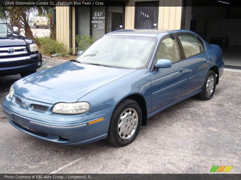 Platinum Blue Pearl / Gray 1998 Oldsmobile Cutlass GL