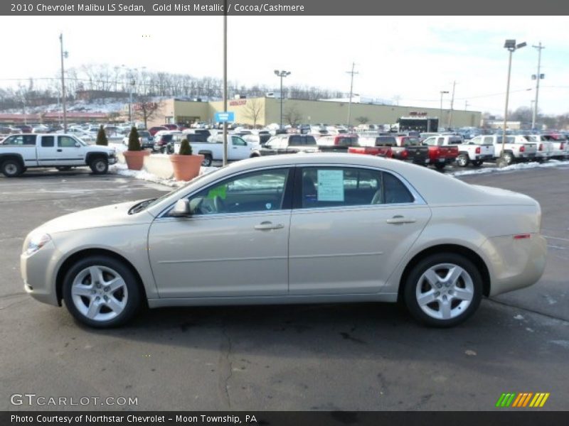 Gold Mist Metallic / Cocoa/Cashmere 2010 Chevrolet Malibu LS Sedan