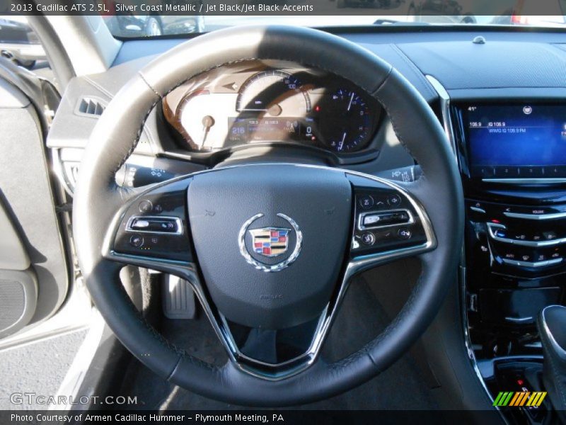 Silver Coast Metallic / Jet Black/Jet Black Accents 2013 Cadillac ATS 2.5L