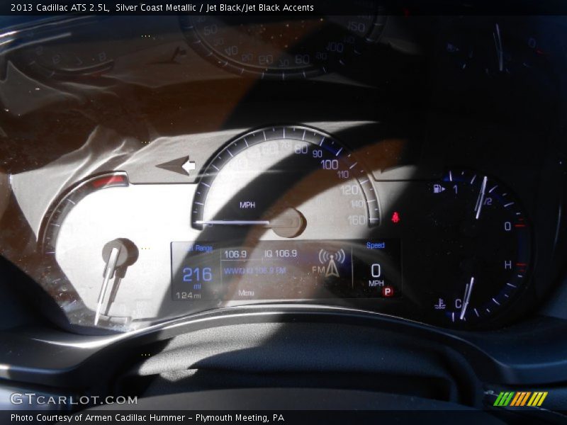 Silver Coast Metallic / Jet Black/Jet Black Accents 2013 Cadillac ATS 2.5L